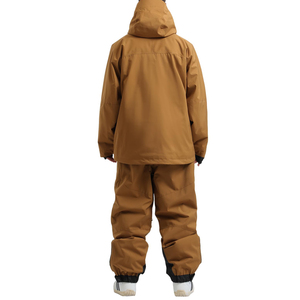 Combinaison de ski unisexe avec fermeture éclair, imperméable, coupe-vent, écologique, respirante, séchage rapide, à capuche, doublure polaire isolante, jupe de neige amovible - Product Image 2