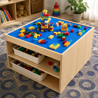 Table d'activité pliable Montessori pour les tout-petits garderie préscolaire facile à nettoyer Table de blocs de construction pour la chambre à coucher à l'école