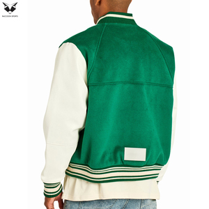 Chaqueta Varsity Personalizada para Hombre, Mangas de Cuero, Cuerpo de Lana, Bordado, Parches, Estilo Urbano, Chaqueta Bomber, Abrigo Varsity de Alta Calidad - Product Image 2