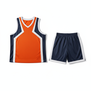 Maillot de basketball sans manches personnalisable pour homme, respirant, en tissu maille Spandex/Polyester, avec impression par transfert thermique sur le devant, style athlétique - Product Image 3