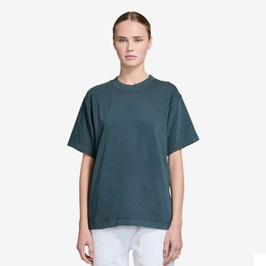 Camiseta personalizada al por mayor de 300 g/m² de algodón grueso con logotipo propio, impresión digital, camiseta para hombre con lavado ácido - Product Image 4