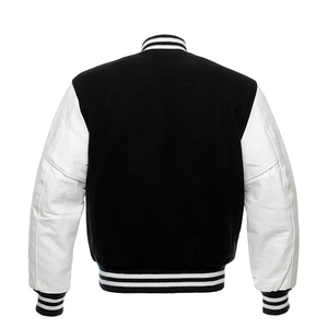 High quality Wool Varsity Letterman <b>Jacket</b> with <b>Leather</b> Sleeves varsity <b>jacket</b> <b>men</b> custom university varsity <b>jacket</b> - Product Image 2