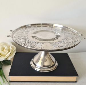 ฐานวางเค้กวันเกิดทรงกลม ทำจากแก้ว พร้อมกรอบโลหะชุบทอง ดีไซน์หรูหรา จากอินเดีย - Product Image 4