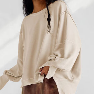 Sudadera Extra Grande para Mujer, Forrada con Felpa Ultra Suave, de Manga Larga, para Uso Diario Informal en Invierno - Product Image 1