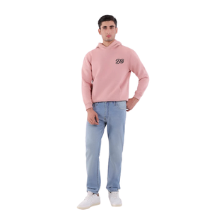 Sudadera con Capucha Oversize Rosa Personalizada con Logo para Mujer, de Forro Polar Grueso, Estilo Streetwear con Hombros Caídos, Venta al por Mayor - Product Image 1