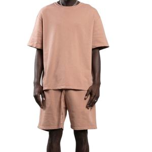 Wholesale Men's Matching Shirt & Shorts <b>Set</b> Breathable Summer Co Ord Outfit OEM <b>Knitted</b> Cotton Apparel Manufacturer Bulk Supply - Product Image 1