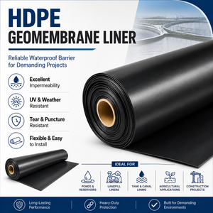 Geomembrana Industrial de HDPE, Revestimientos Químicos Anti-Infiltraciones para Presas, Piscifactorías, Estanques Agrícolas, Vertederos, Anti-UV, Duraderos - Product Image 6