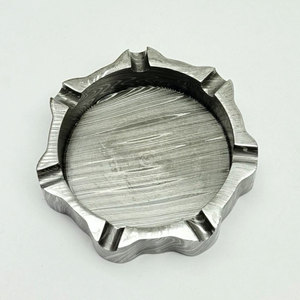 Cendrier en acier Damas de qualité supérieure, fait main, en métal, avec motif de grain unique, pour cigares, cigarettes, usage domestique ou au bureau - Product Image 2