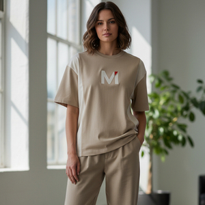 Camiseta Oversize de Algodón Pesado para Hombre, Estilo Urbano con Hombros Caídos, Personalizable con Logo de Marca, Lisa y sin Estampado, para Uso Diario - Product Image 6