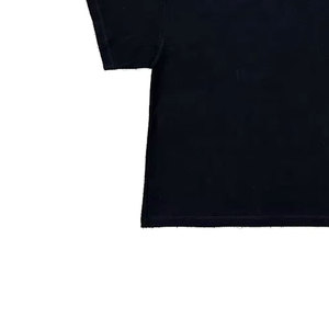 T-shirt noir pour homme, manches courtes, coupe classique, col rond, jersey tricoté, 100% coton, couleur unie, design vierge, personnalisable numériquement - Product Image 4