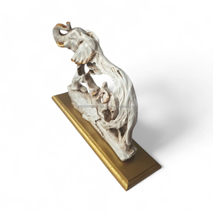 AG Elements - Escultura Decorativa de Mesa de la Familia Elefante en Poliresina, Adorno de Lujo para Decoración de Interiores del Hogar - Product Image 5