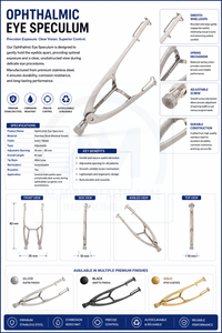 เครื่องมือผ่าตัดตาแบบแมนนวล สเตนเลสสตีล ได้รับการรับรองมาตรฐาน CE ระดับ Class I - Product Image 5