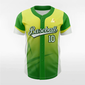 Maillot de baseball personnalisé multicolore 100 % polyester antibactérien avec fermeture boutonnée, nom et numéro personnalisés, style professionnel 2025 - Product Image 4