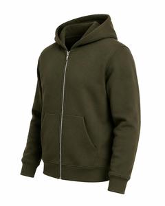 Fabrication sur mesure ODM, sweat à capuche zippé en polaire pour homme de qualité supérieure |   Sweat à capuche chaud et élégant en spandex/coton avec poche pour l'hiver - Product Image 3