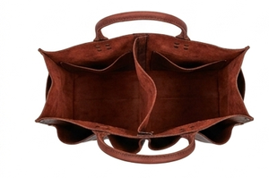 Brown Leather Tool Bag and baby organizer with adjustable Velcro - Product Image 4