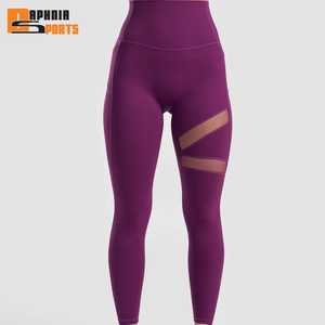 Leggings Deportivos de Cintura Media para Mujer, Transpirables, de Spandex/Poliéster, Cómodos para Yoga, Estilo Moderno - Product Image 1