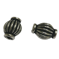 Perles ethniques en argent sterling de 7 mm avec travail Rava, fournitures de perles en argent pour la fabrication de bijoux