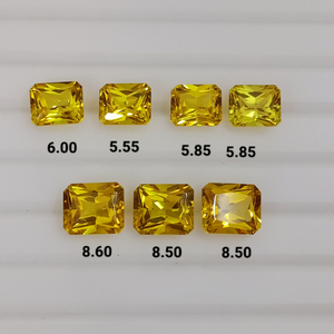 Zafiro Amarillo Natural Cultivado en Laboratorio, Gema Suelta de Múltiples Formas, Corte Personalizado, Alta Claridad, para Joyería Artesanal - Product Image 1