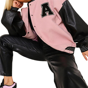 Women's Wool Varsity <b>Jackets</b> Wholesalers Custom Design Embroidery Patches Cropped Letterman <b>Jackets</b> for Women Breathable - Product Image 2