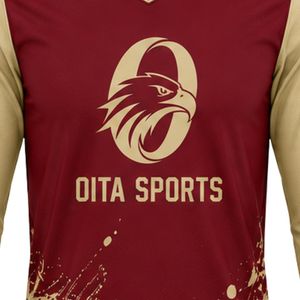 Ensemble de tenue de football pour adultes, couleur bordeaux et or, haut à manches longues et short, léger et respirant, kit de football d'équipe pour les matchs - Product Image 5