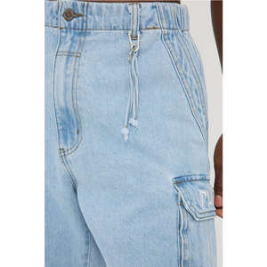 Pantalones cortos de mezclilla 100% algodón al por mayor, estilo streetwear, lavado a la piedra, vintage para hombre - Product Image 2