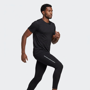 Leggings de compression intégrale pour hommes, noirs unis, en Spandex et Nylon, taille élastique, pour le sport - Product Image 5