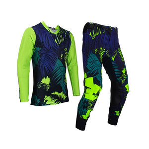 Ensemble de combinaison de motocross pour homme à manches longues, impression par sublimation, polyester à séchage rapide, vêtements de course moto toutes saisons - Product Image 1