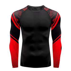 Camiseta de compresión para BJJ, MMA, Slings, Rash Guard, para gimnasio, entrenamiento deportivo, natación, sin guantes (No-Gi), al por mayor - Product Image 4