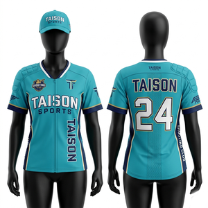 เสื้อเจอร์ซีย์สำหรับผู้หญิง คุณภาพเยี่ยม 155 GSM ผ้าโพลีเอสเตอร์ตาข่ายแห้งเร็ว สีน้ำเงินเทา ระบบแผงตัดต่อสีตัดกัน พิมพ์ลายโลโก้ตามสั่ง - Product Image 3