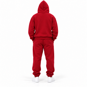 Conjunto Deportivo Unisex de Felpa Lavada al Ácido, Ligero y Ecológico, Sudadera con Capucha y Pantalones Deportivos con Cintas Adhesivas, Ropa Deportiva Informal para Invierno y Gimnasio - Product Image 3
