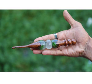 Resin Swirl <b>Crochet</b> <b>Hook</b> | Artistic Epoxy Craft <b>Hook</b> - Product Image 4