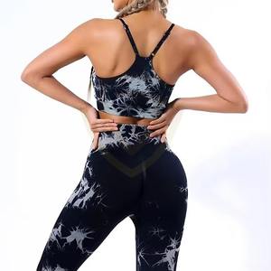 Conjuntos transpirables y reversibles para mujer, elásticos en cuatro direcciones, ligeros, ecológicos, de secado rápido, conjunto de sujetador y leggings. - Product Image 2