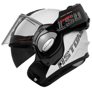 หมวกกันน็อคมอเตอร์ไซค์ RV6 VANTAGE สีขาว/แดงเงา - Product Image 1