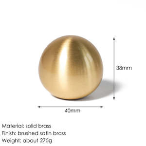 Pomo de Gabinete Moderno en Forma de Domo de Latón Sólido con Acabado Dorado Cepillado, Pomo para Cajón de Cocina, Armario y Muebles - Product Image 4