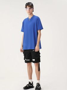 เสื้อยืดโอเวอร์ไซส์ผ้าฝ้ายแท้ 100% น้ำหนัก 220 กรัม พิมพ์ลายตามสั่งที่ไหล่ สไตล์ฮิปฮอป ไซส์ใหญ่พิเศษ ผ้าฝ้ายแท้ 100% ทรงบ็อกซี่ สำหรับผู้ชาย - Product Image 3