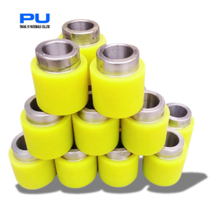 ล้อลูกกลิ้งอลูมิเนียมและยาง PU ทนทานล้อโพลียูรีเทนสำหรับเครื่องผลิตลูกกลิ้งยาง - Product Image 1