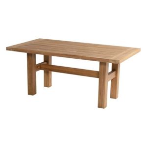 Solid <b>Wood</b> Rectangular <b>Dining</b> <b>Table</b> Eco-Friendly Waterproof <b>Rustic</b> Modern Design Stable Home Furniture 4 Seater Outdoor Indoor - Product Image 1