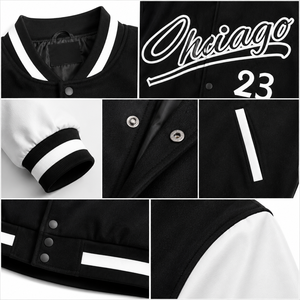 M.BAANI <b>Men's</b> Winter Eco-Friendly Bonded Fleece Fabric Formal Turtleneck Collar Embroidered <b>Letter</b> Print Slogan Graphic <b>Jacket</b> - Product Image 6