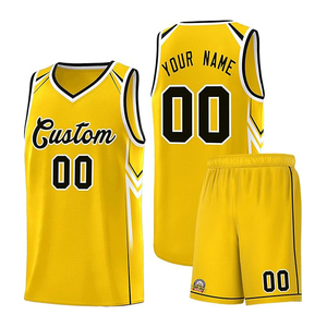 Uniformes de Baloncesto de Poliéster, Jersey y Pantalones Cortos Personalizados, Transpirables, de Secado Rápido, con Costuras en Contraste, Conjunto Sublimado para Equipo - Product Image 1