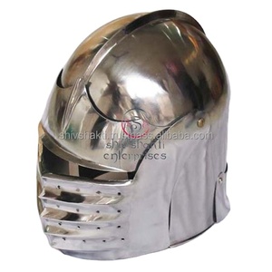 หมวกกันน็อค Burgonet เยอรมันยุคกลาง, หมวกกันน็อคหัตถกรรมโลหะชุดเกราะ Burgonet ชุดฮาโลวีน - Product Image 2