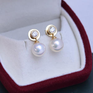 Zhuji Danshui 8-9mm Round S925 <b>Silver</b> Butterfly <b>Earrings</b> Strong Light Fine Flaws Fashion <b>Dangle</b> Wholesale Live Access - Product Image 4