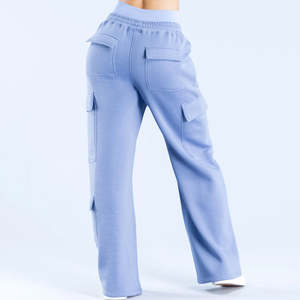 กางเกงคาร์โก้ลำลองสำหรับผู้หญิง ทรงตรง ระบายอากาศ แห้งเร็ว มีหลายกระเป๋า ผ้าฝ้าย ขายาว - Product Image 3