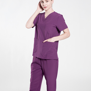 Hospital Medical Doctor Suits <b>Scrubs</b> Nursing V-Neck Uniform Soft Spandex/Polyester Multi-Pocket Hospital Wear Wholesale Price - Product Image 3