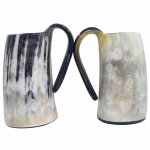 Viking Horn Mug Natural Ox Buffalo Horn Tankard Eco Friendly Medieval <b>Beer</b> Mug Norse Cup with Custom Logo for Wholesale Price - Product Image 5