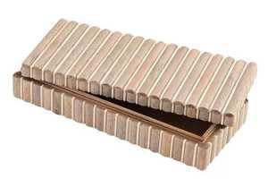Luxury Walnut Wooden Jewelry Box Brass Leaf Handles Double Door Jewelry <b>Storage</b> Cabinet Wooden Keepsake <b>Storage</b> Organiser <b>Chest</b> - Product Image 4