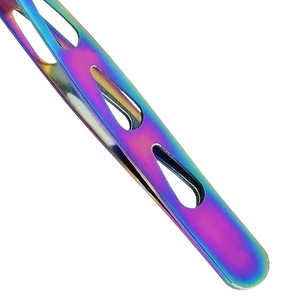 Professional High Quality Custom Stainless Steel Eyebrow Tweezers <b>Rainbow</b> Color Professional Beauty Tweezers for Facial Hairs - Product Image 4