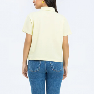 Camiseta Informal de Color Sólido Personalizada para Mujer, 100% Algodón, Transpirable, de Secado Rápido, Ecológica, para Verano - Product Image 2