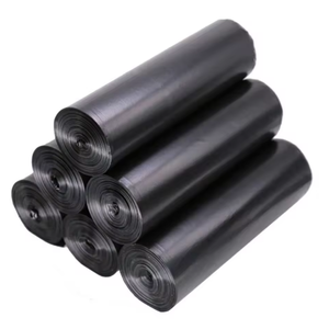 Sac poubelle en plastique noir épais à fond plat et à ouverture large, idéal pour la vente en gros et la sécurité des collectes. - Product Image 6