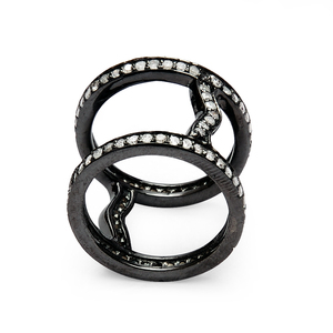 Bague REYES en diamant naturel de style victorien, artisanale, en argent sterling 925, bijoux fins d'inspiration vintage pour femmes - Product Image 3