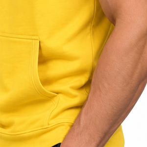 <b>Men</b> <b>Gym</b> Stringer Tank Top Sleeveless Bodybuilding Cotton Casual Workout <b>Vest</b> With Front Pocket And Drawstring Hood - Product Image 6